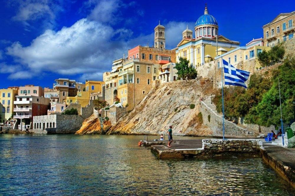 Traditional Medieval Stone House In "Ano Syros" Eksteriør bilde